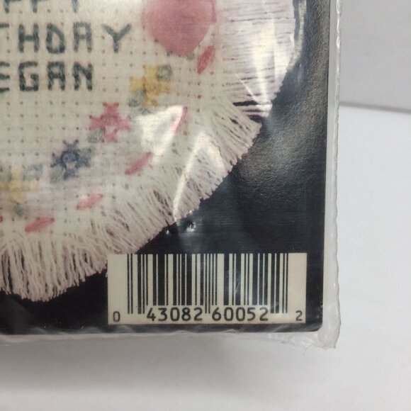 Vintage 80s Set 2 Cross Stitch Kit Magnets Scentimental Greetings Happy Birthday - Picture 6 of 7